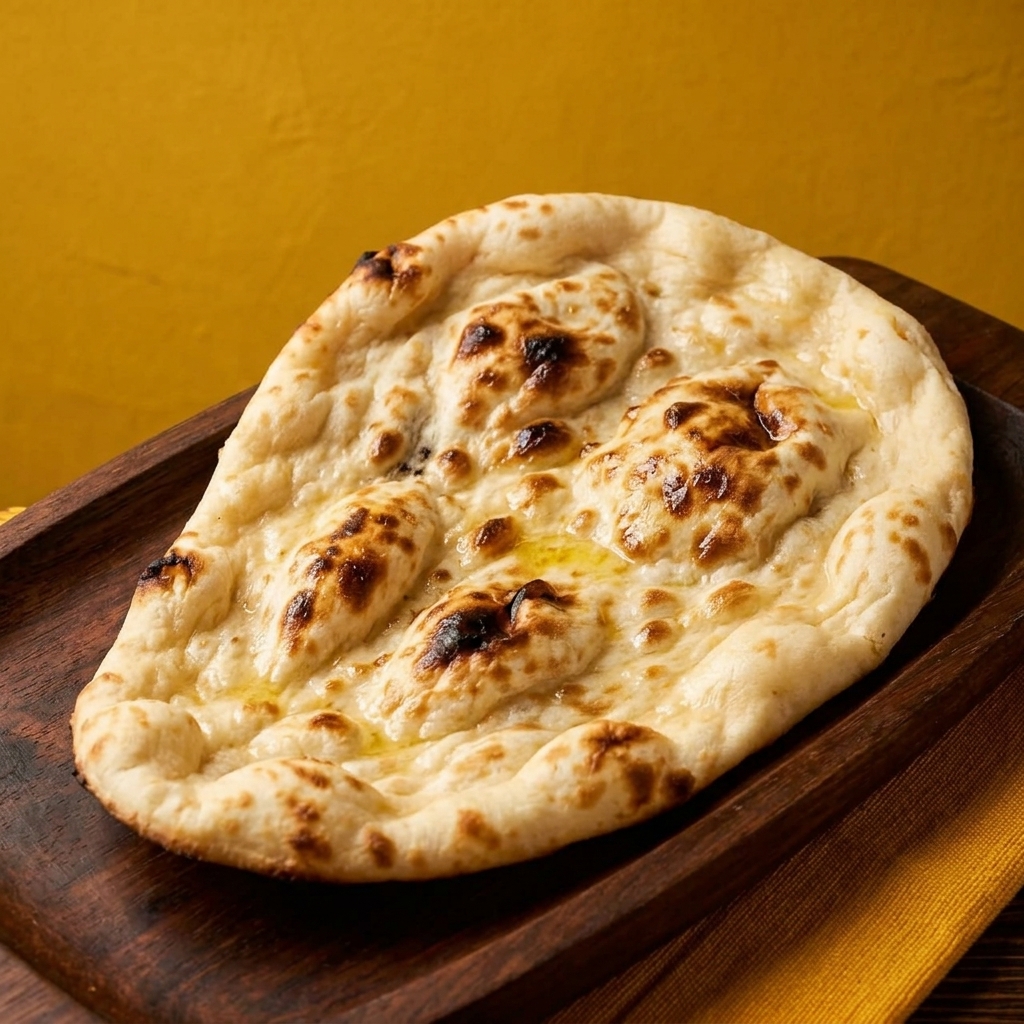 Plain Naan — blødt fladbrød med smør